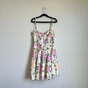 Zara Floral Print Corset Mini Dress